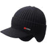 Men’s Winter Knit Hat  Windproof Ear Protection Cap with Visor 